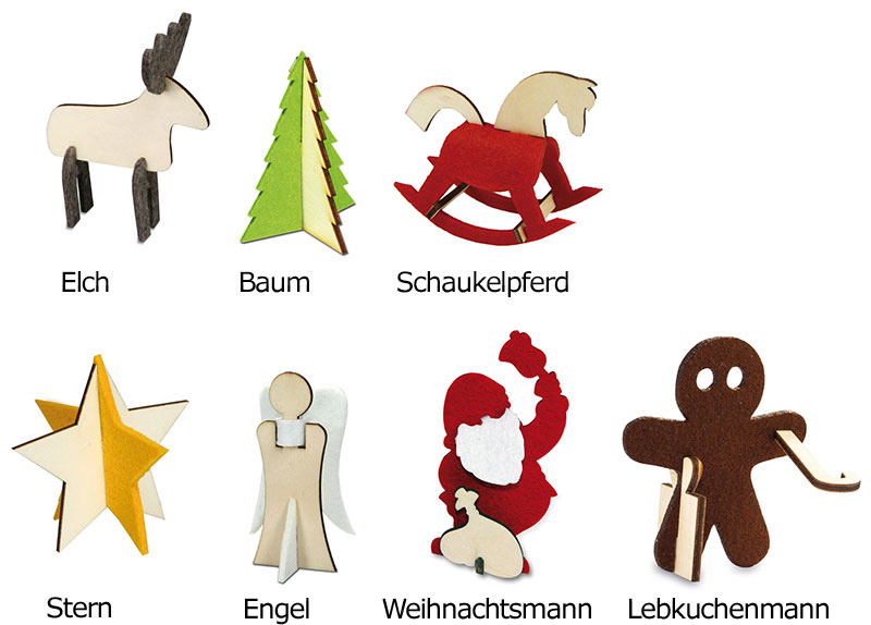 Werbegeschenk Steckfiguren-Karte Filz