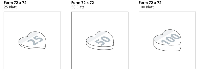 Werbegeschenk Haftnotizen Form 72 x 72