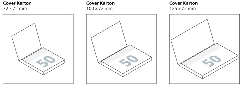 Werbegeschenk Haftnotizen Cover Karton