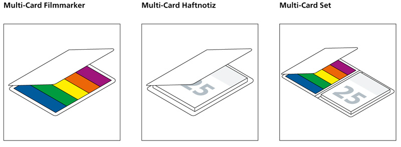 Werbegeschenk Haftnotizen Multi-Card