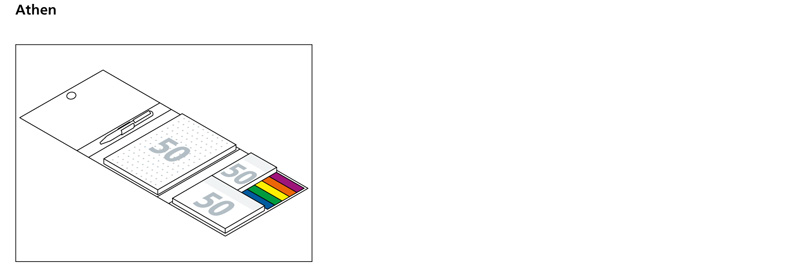 Werbegeschenk Haftnotizen Athen