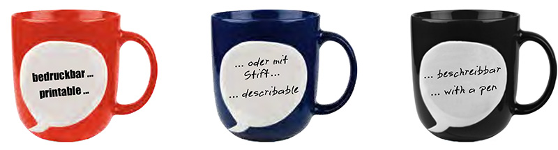 Werbegeschenk Spruchblasenbecher