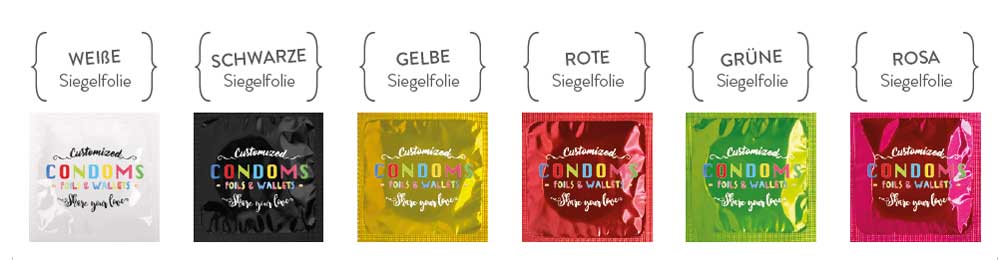 Werbegeschenk Kondome mit Foliendruck