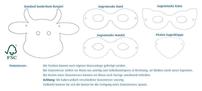 Werbegeschenk Papiermasken
