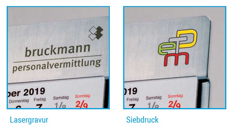 Werbegeschenk Tischkalender Vela Noble Steel